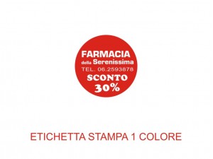 Etichette adesive per farmacie e parafarmacie (mm 20x20) (cod. 2P)